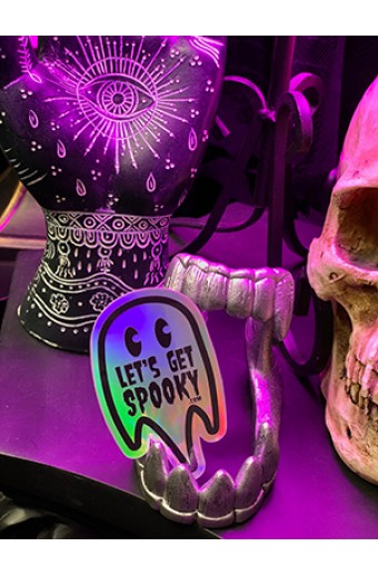 Let's Get Spooky - Holographic Ghost Sticker